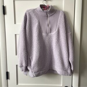 Light lavender quarter zip aerie pullover - size large